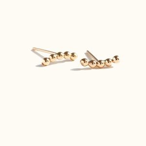 NWT Able Caesar gold-filled earrings beaded ball studs